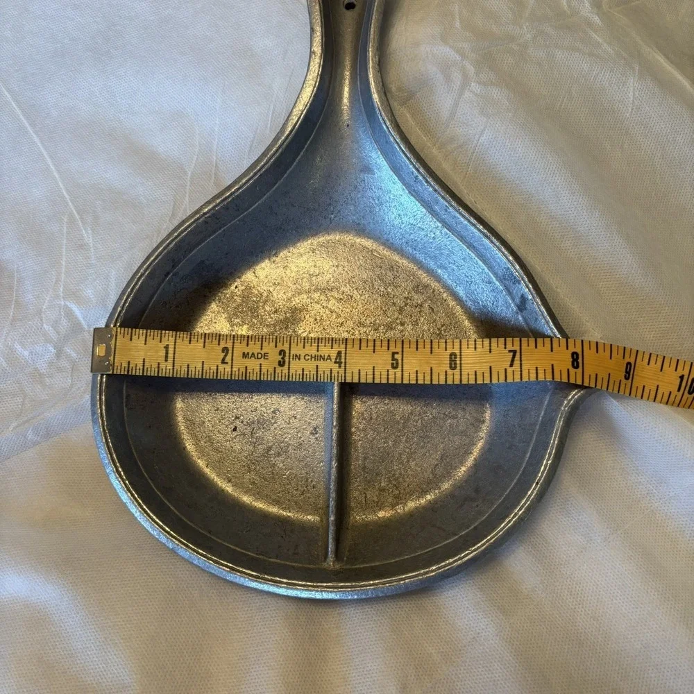 Vintage‎ DuraCast Divided Frying Pan Handcast Aluminum Retro Skillet